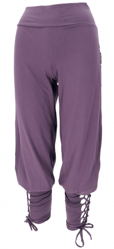 Organic cotton yoga pants, leggings, psytrance pants made from organic cotton - lilac