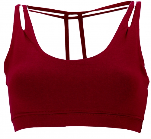 Goa Psytrance Bikini Top, Goa Top, Pixi Yoga Bra - bordeaux red