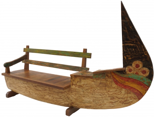 Bench, sofa, seating area made from an old boat hull - model 1 - 168x267x66 cm 