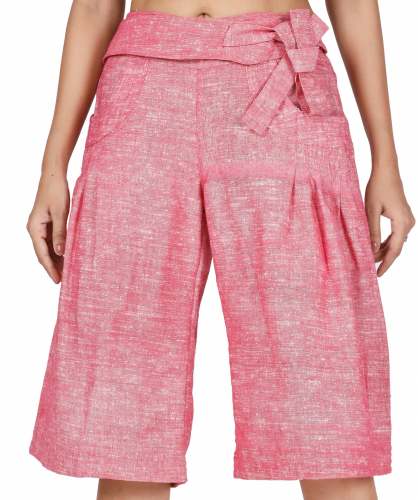 Shorts Boho-chic, knee-length khadi pants - pink