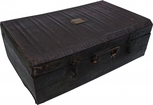 Old tin case antique metal case - model 13 - 21x60x38 cm 