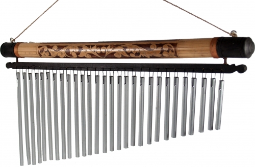 Aluminium Klangspiel, Windspiel mit Bambus - Variante 8 - 28x50x4 cm 