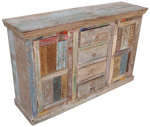 Solid vintage chest of drawers, highboard, sideboard, hallway cupboard - Model 27 - 97x150x43 cm 