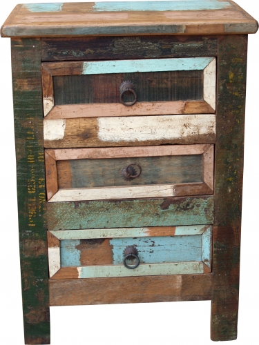 Antique colorful drawer cabinet, bedside cabinet - model 10 - 60x43x32 cm 