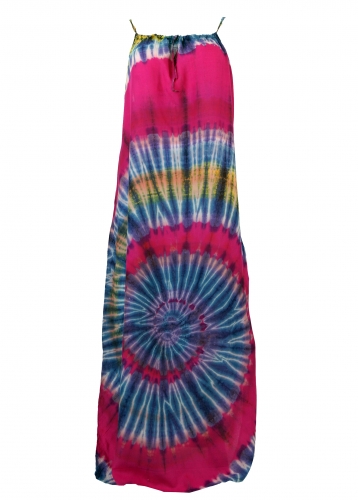 Batik hippie dress, summer dress, strap dress, batik dress, maxi dress - pink