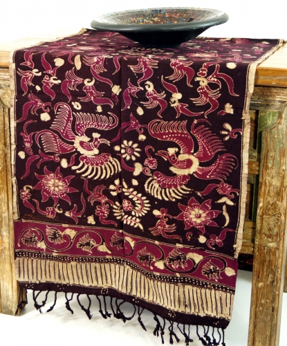 Batik Tischlufer, Wandbehang aus Indonesien - 190 x 50 Design 5 - 190x50x0,2 cm 