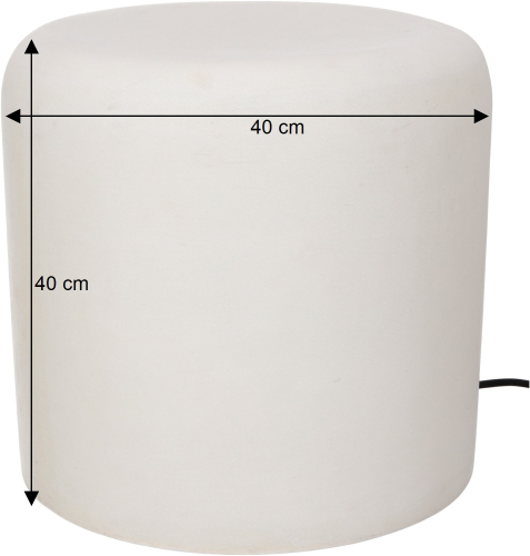Outdoor Hocker, Gartenleuchte - plain - 40x40x40 cm 