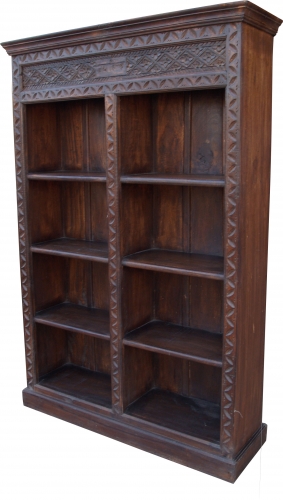 Elaborately decorated bookshelf in vintage look - model 6 - 182x123x38 cm 