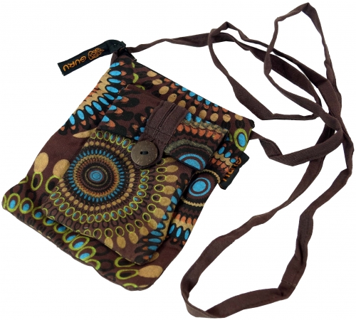 Neck pouch, wallet - brown - 17x13x1,5 cm 