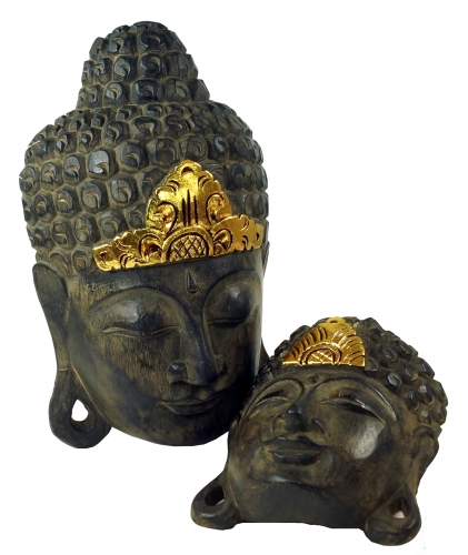 Buddha Maske mit Goldverzierung in 3 Gren