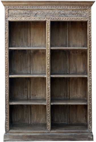 Elaborately decorated bookshelf in vintage look - model 29 - 183x123x37 cm 