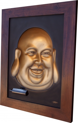 3-D Lucky-Buddha Hologramm Bild - Modell 3 - 100x70x20 cm 
