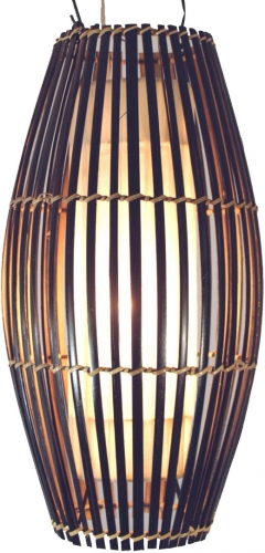 Deckenlampe / Deckenleuchte, in Bali handgemacht aus Naturmaterial, Bambus, Baumwolle - Modell Cabana - 40x20x20 cm 