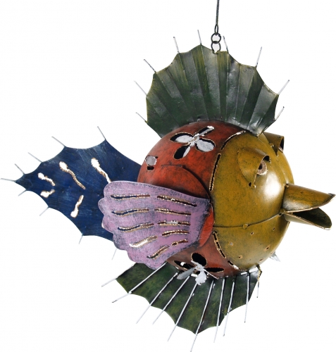 Decorative fish, candle holder for hanging - Design 9 - 30x38x23 cm 