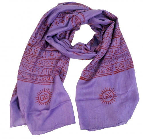 Thin Baba scarf, Benares Lunghi - purple - 180x95 cm