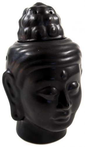 Scent lamp in Buddha shape - Buddha 3 black - 15x10x10 cm 
