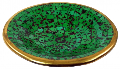 Runde Mosaikschale, Untersetzer, Dekoschale, handgearbeitete Keramik & Glas Obst Schale - Design 11