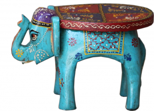 Decorative elephant - turquoise - 25x30x20 cm 