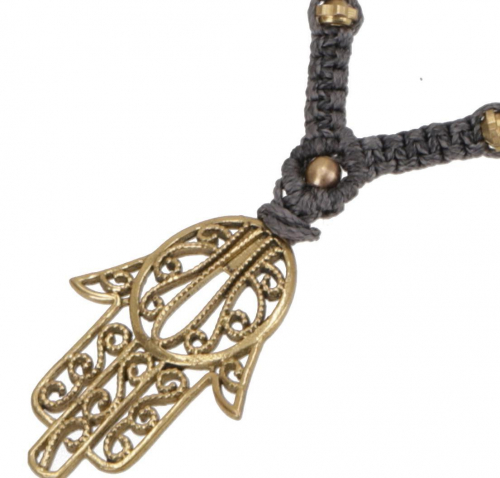 Boho macram necklace, elf jewelry - Fatima`s hand