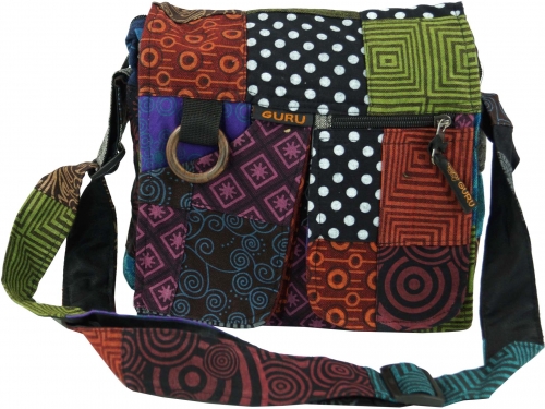 Ethno shoulder bag patchwork bag - 20x25x6 cm 