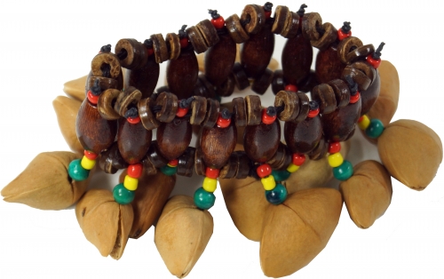 Exotic Cha Cha Nut rattle for the wrist - bracelet anklet 2 - 6x10x10 cm 