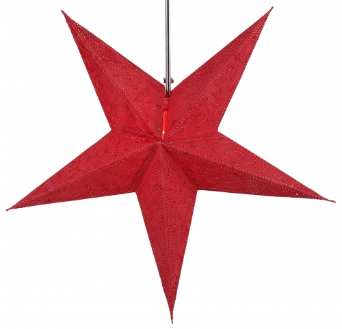 Foldable Advent illuminated paper star, poinsettia 60 cm - Hercules