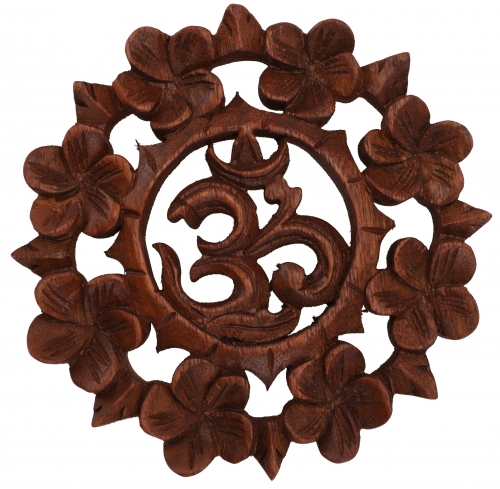 Carved mural decorative wall relief OM in 2 sizes