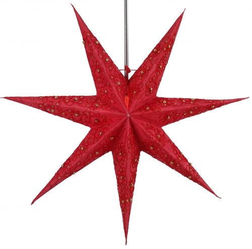 Faltbarer Advents Leucht Papierstern, Weihnachtsstern 60 cm - Platon 7 rot