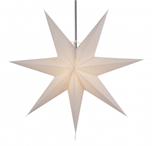Foldable Advent illuminated paper star, poinsettia 60 cm - Nazar