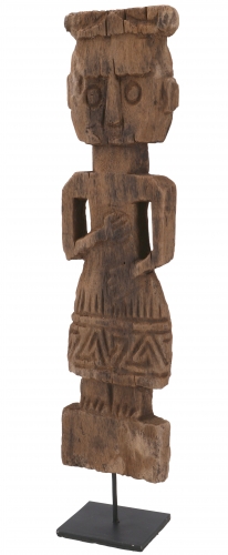 Wooden figure, sculpture, carving in primitive style - 45x10x8 cm 
