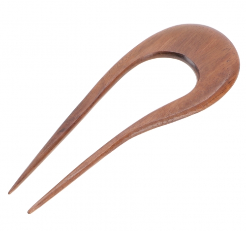 Ethno wood hair clip, boho hair pin, hair fork - bright - 12 cm