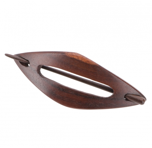 Ethno wooden hair clip with bar, boho hair accessories - rhombus