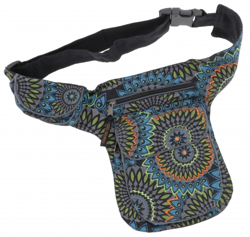 Fabric sidebag belt bag, Goa belt bag - black - 27x20x4 cm 