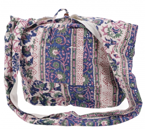 Sadhu Bag, Umhngetasche, Blockdruck Hippie Schultertasche, Schulterbeutel, Einkaufstasche - 35x49x22 cm 