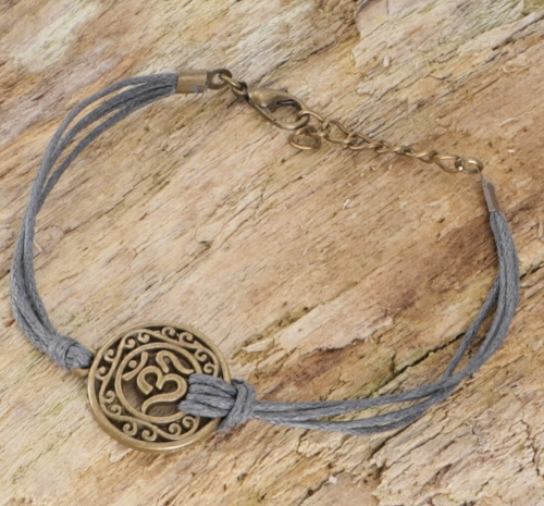 Ethno bracelet OM - gray