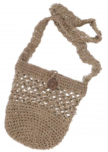 Woven shoulder bag, raffia shoulder bag - model 1 - 30x25x3 cm 