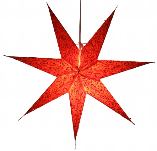 Faltbarer Advents Leucht Papierstern, Weihnachtsstern 60 cm - Ikarus orange