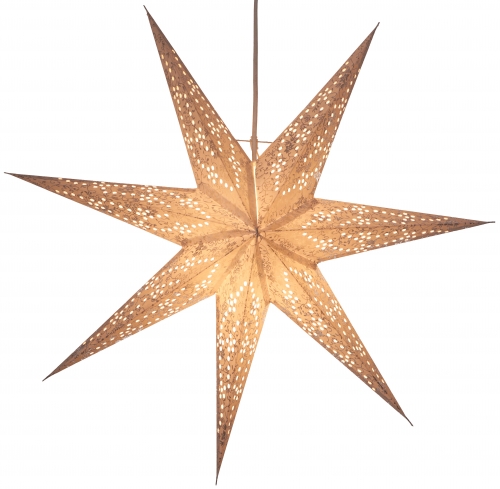 Foldable Advent illuminated paper star, poinsettia 60 cm - Osiris white