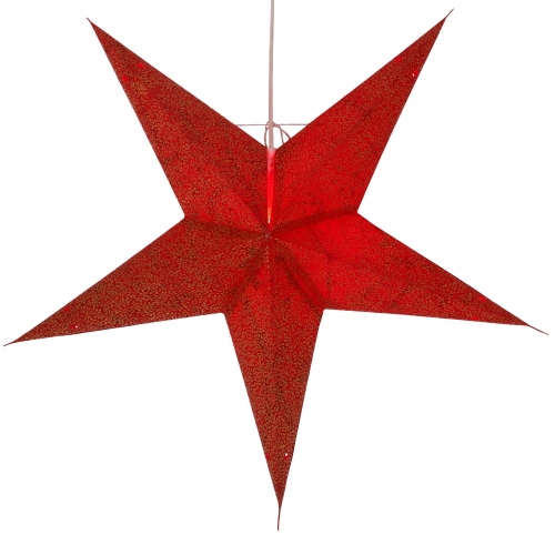 Foldable Advent illuminated paper star, Christmas star 60 cm - Abacus red