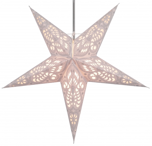Foldable Advent illuminated paper star, poinsettia 60 cm - Menor nature
