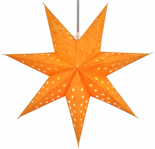 Faltbarer Advents Leucht Papierstern, Weihnachtsstern 60 cm - Austrinus orange