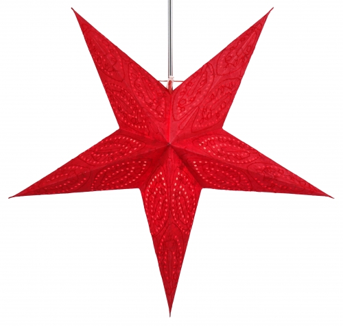Foldable Advent illuminated paper star, Christmas star 60 cm - Mercury red