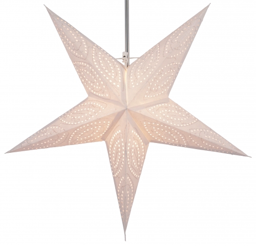 Foldable Advent illuminated paper star, poinsettia 60 cm - Mercury nature