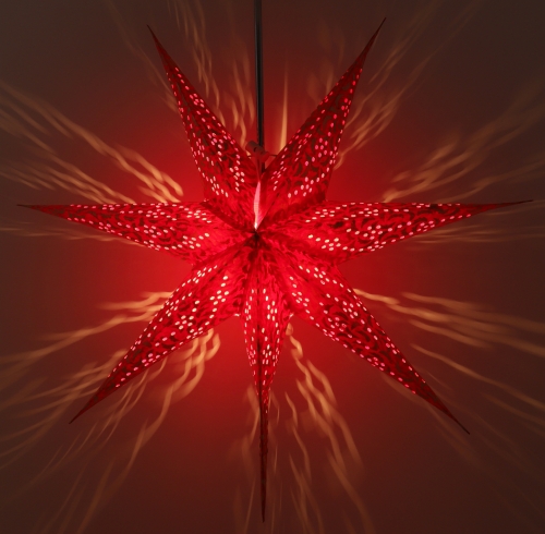 Faltbarer Advents Leucht Papierstern, Weihnachtsstern 60 cm - Delfi