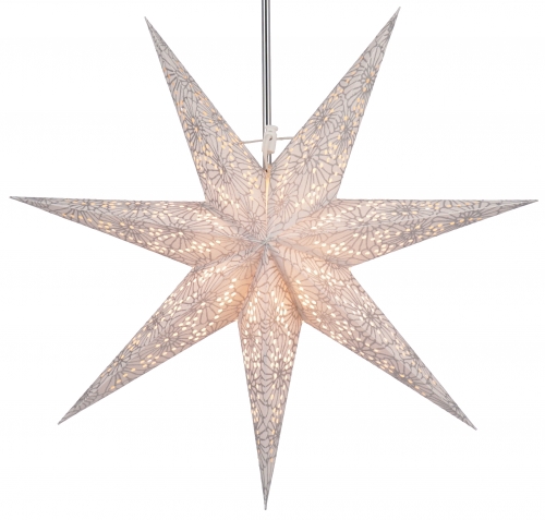 Foldable Advent illuminated paper star, poinsettia 60 cm - Orpheus