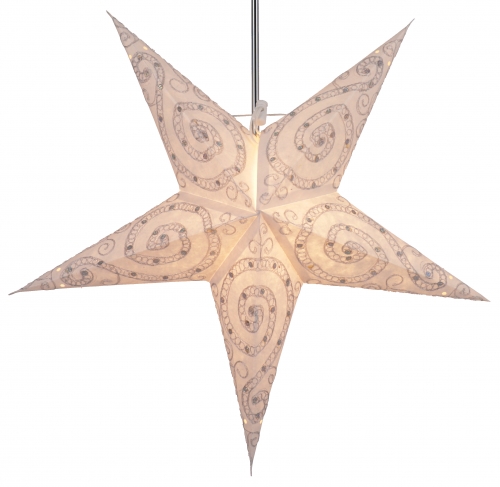 Foldable Advent illuminated paper star, poinsettia 60 cm - Manolis