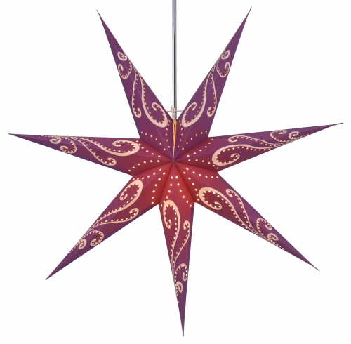 Foldable Advent illuminated paper star, poinsettia 80 cm - Pagos