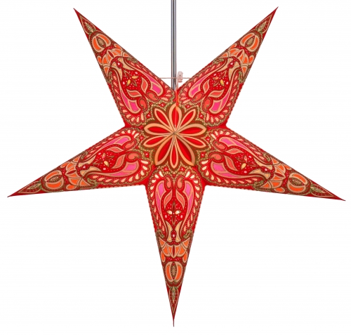 Faltbarer Advents Leucht Papierstern, Weihnachtsstern 60 cm - Alaska rot