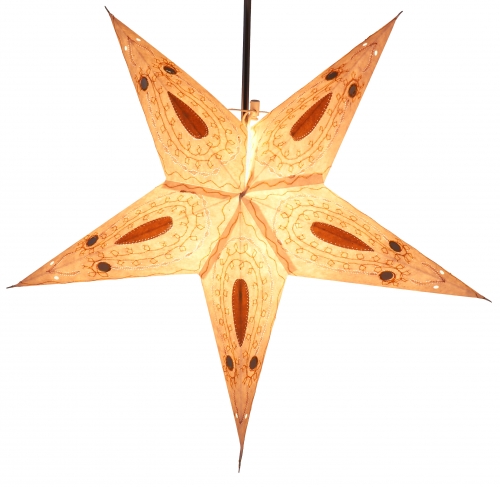 Foldable Advent illuminated paper star, poinsettia 60 cm - Ontario