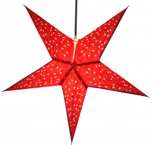 Foldable Advent illuminated paper star, poinsettia 60 cm - Tantalos red